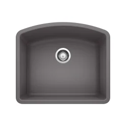 Blanco Diamond 24" Undermount Granite Composite Kitchen Sink, Silgranit, Cinder, 441468