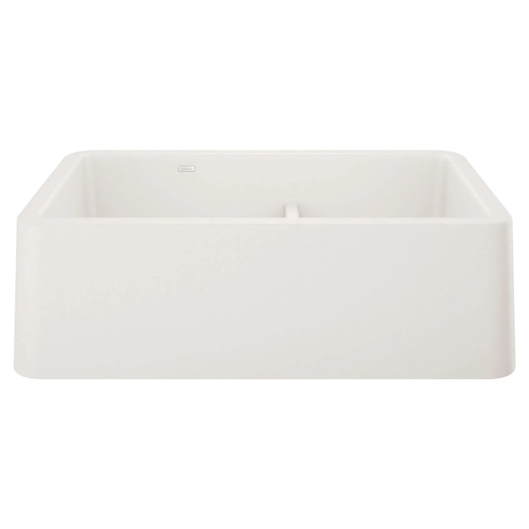 Blanco Ikon 33" Granite Composite Farmhouse Sink, Silgranit, 60/40 Double Bowl, White, 402324