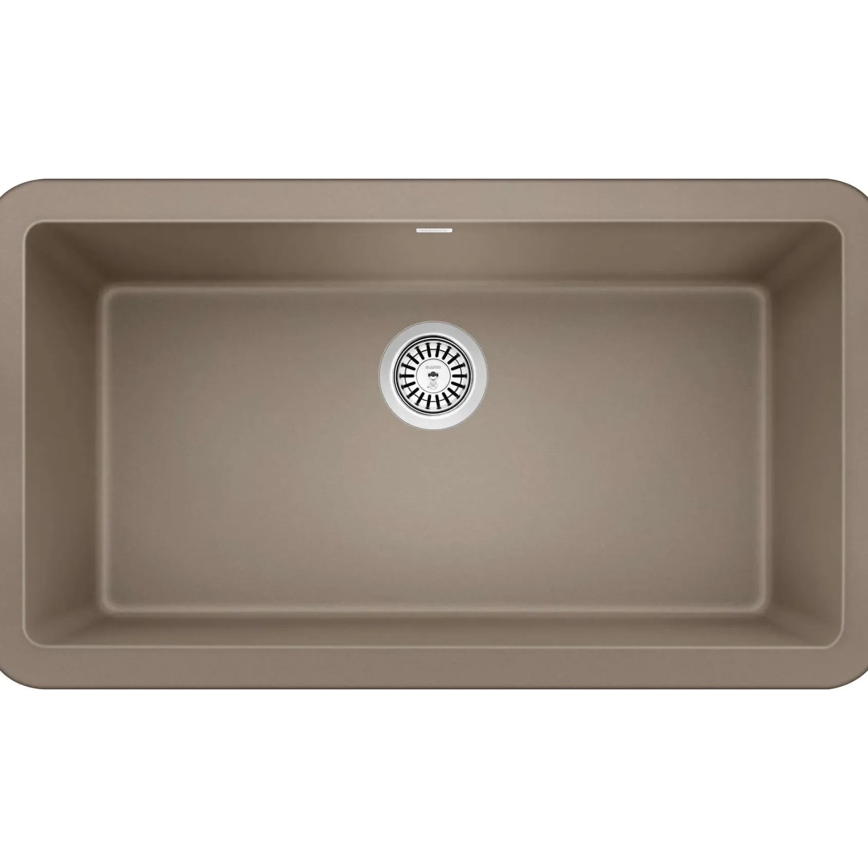 Blanco Ikon 33" Granite Composite Farmhouse Sink, Silgranit, Truffle, 401988