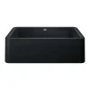Blanco Ikon 33" Granite Composite Farmhouse Sink, Silgranit, Coal Black, 402575