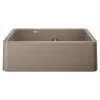 Blanco Ikon 33" Granite Composite Farmhouse Sink, Silgranit, 60/40 Double Bowl, Truffle, 402329