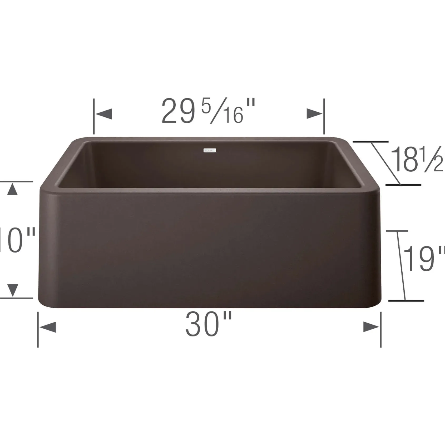Blanco Ikon 30" Granite Composite Farmhouse Sink, Silgranit, Cafe, 401733