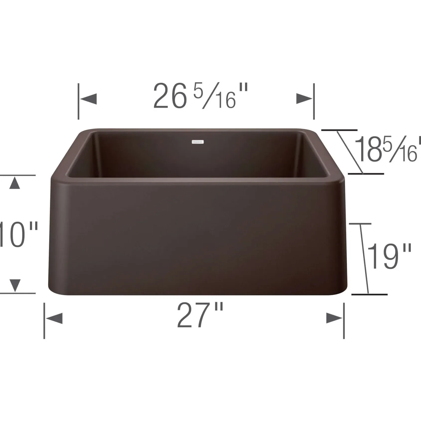 Blanco Ikon 27" Granite Composite Farmhouse Sink, Silgranit, Cafe, 402312