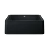 Blanco Ikon 30" Granite Composite Farmhouse Sink, Silgranit, Coal Black, 402576