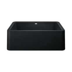 Blanco Ikon 30" Granite Composite Farmhouse Sink, Silgranit, Coal Black, 402576