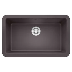 Blanco Ikon 30" Granite Composite Farmhouse Sink, Silgranit, Cinder, 401779