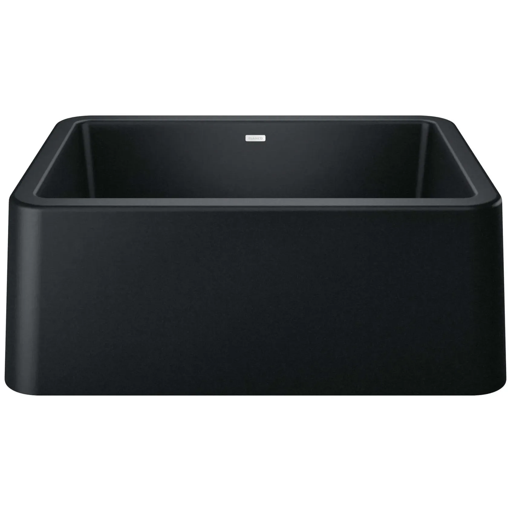 Blanco Ikon 27" Granite Composite Farmhouse Sink, Silgranit, Coal Black, 402531