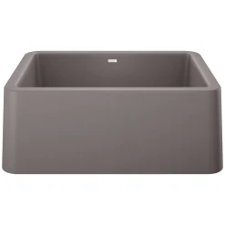 Blanco Ikon 27" Granite Composite Farmhouse Sink, Silgranit, Metallic Gray, 402314