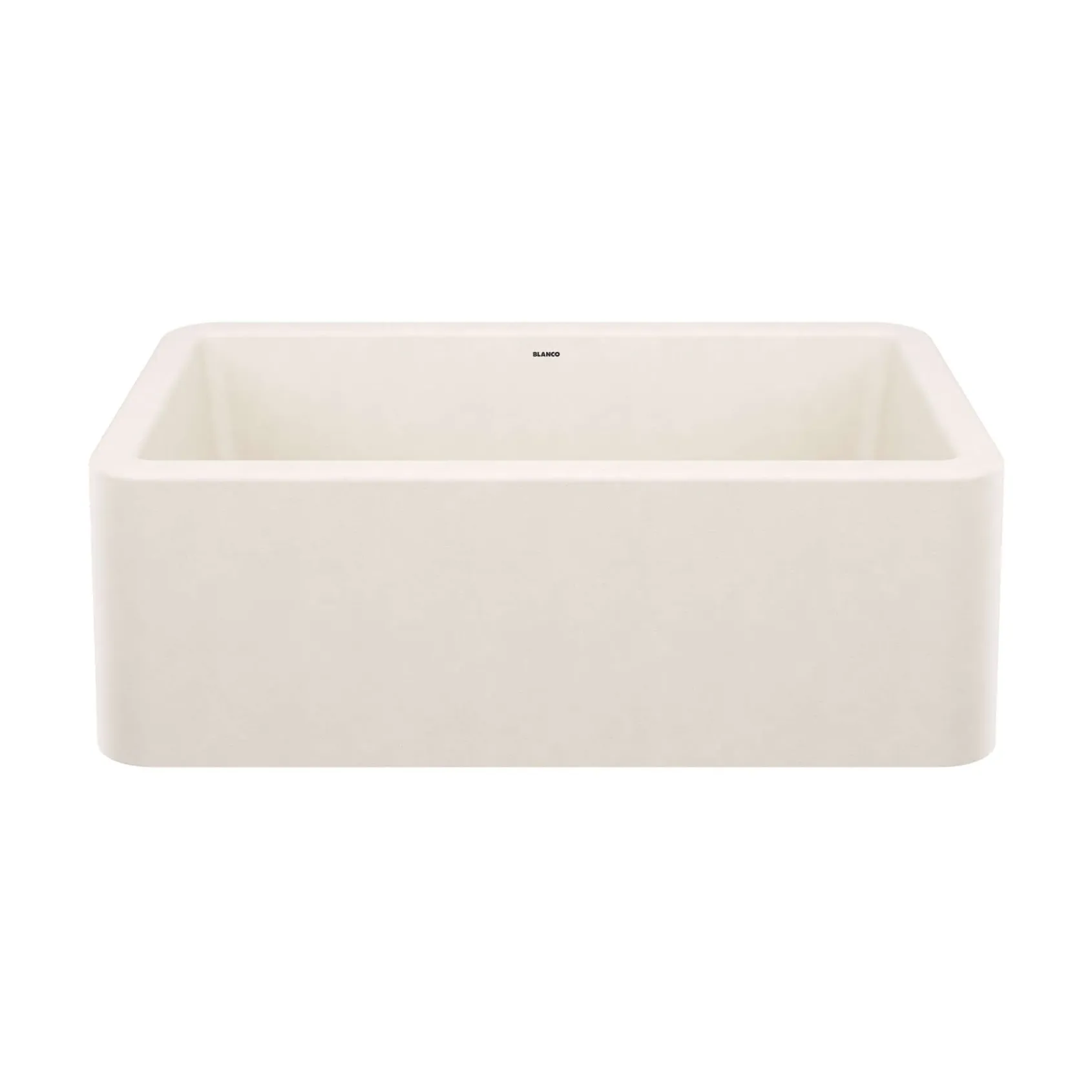 Blanco Ikon 30" Silgranit Farmhouse Sink, Soft White, No Faucet Hole, 443076