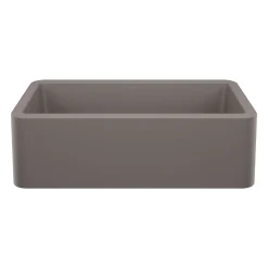 Blanco Ikon 33" Silgranit Farmhouse Sink, Volcano Gray, No Faucet Hole, 443114