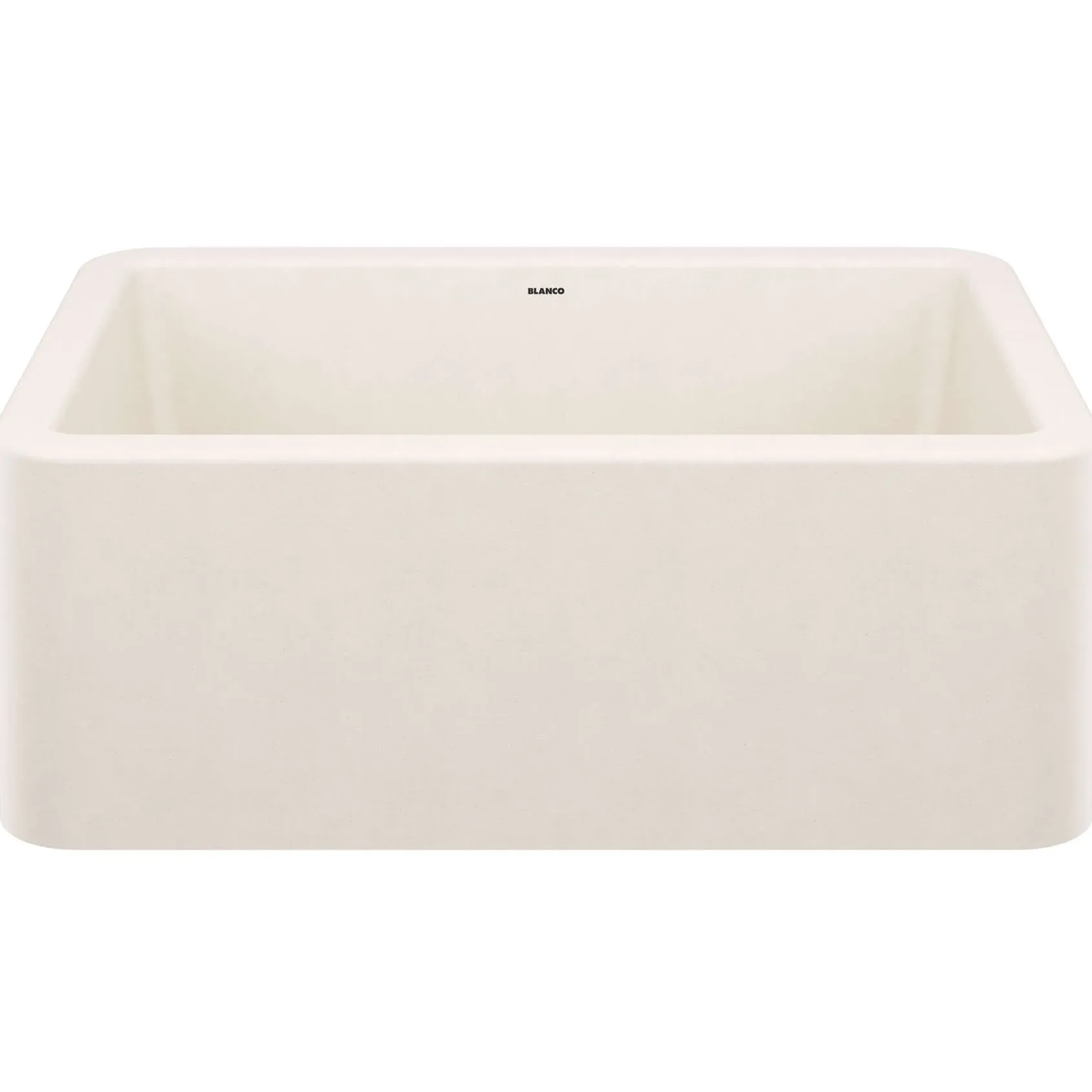Blanco Ikon 27" Silgranit Farmhouse Sink, Soft White, No Faucet Hole, 443075