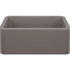 Blanco Ikon 27" Silgranit Farmhouse Sink, Volcano Gray, No Faucet Hole, 443112