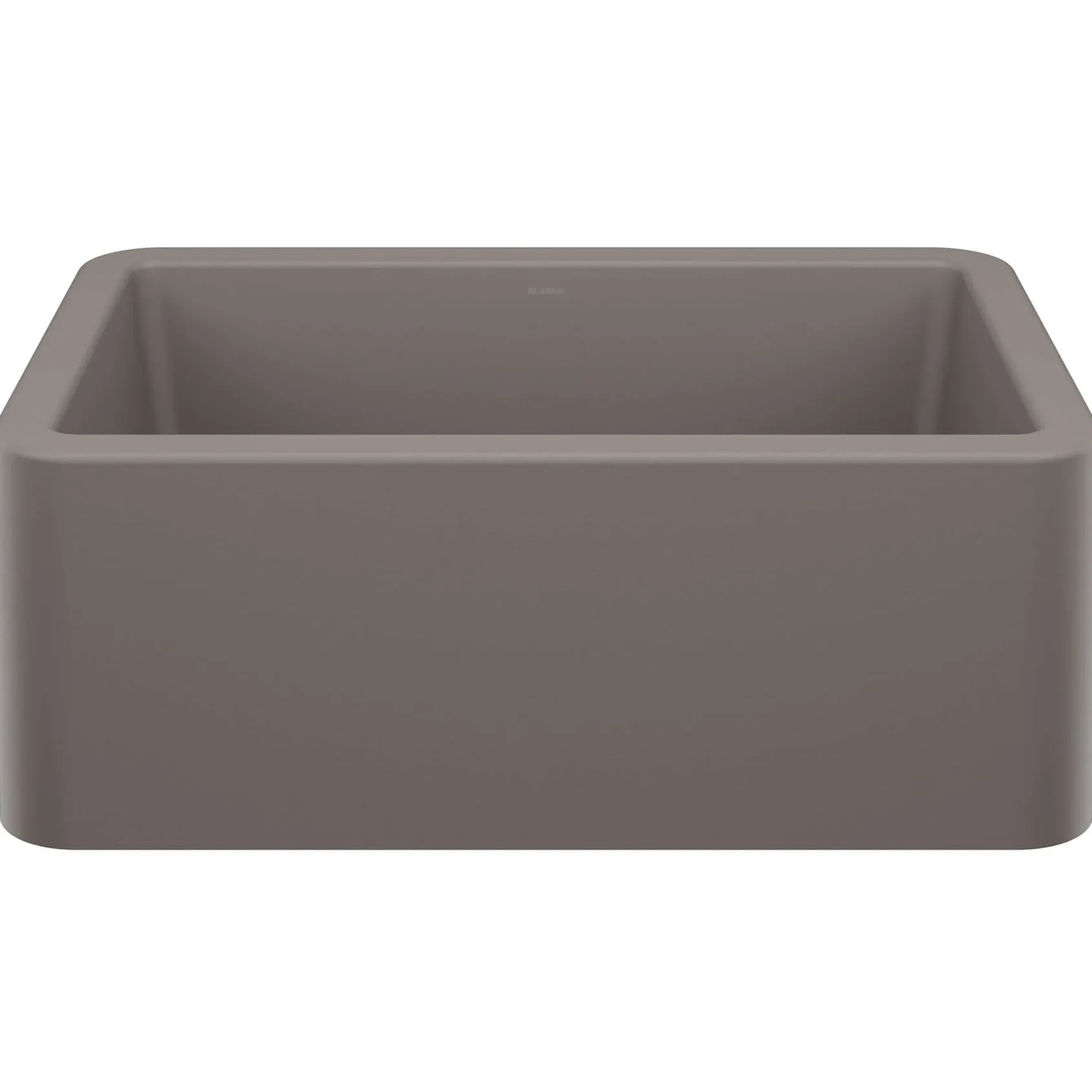 Blanco Ikon 27" Silgranit Farmhouse Sink, Volcano Gray, No Faucet Hole, 443112