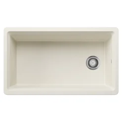 Blanco Inteos 33" Undermount Silgranit Workstation Kitchen Sink, Soft White, No Faucet Hole, 443318