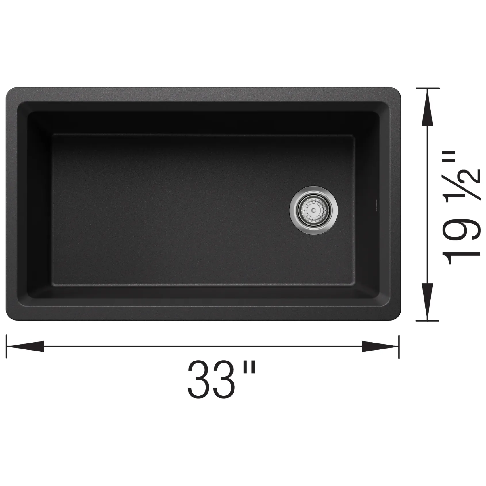 Blanco Inteos 33" Undermount Silgranit Workstation Kitchen Sink, Anthracite, No Faucet Hole, 443312