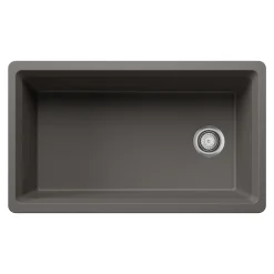 Blanco Inteos 33" Undermount Silgranit Workstation Kitchen Sink, Volcano Gray, No Faucet Hole, 443317