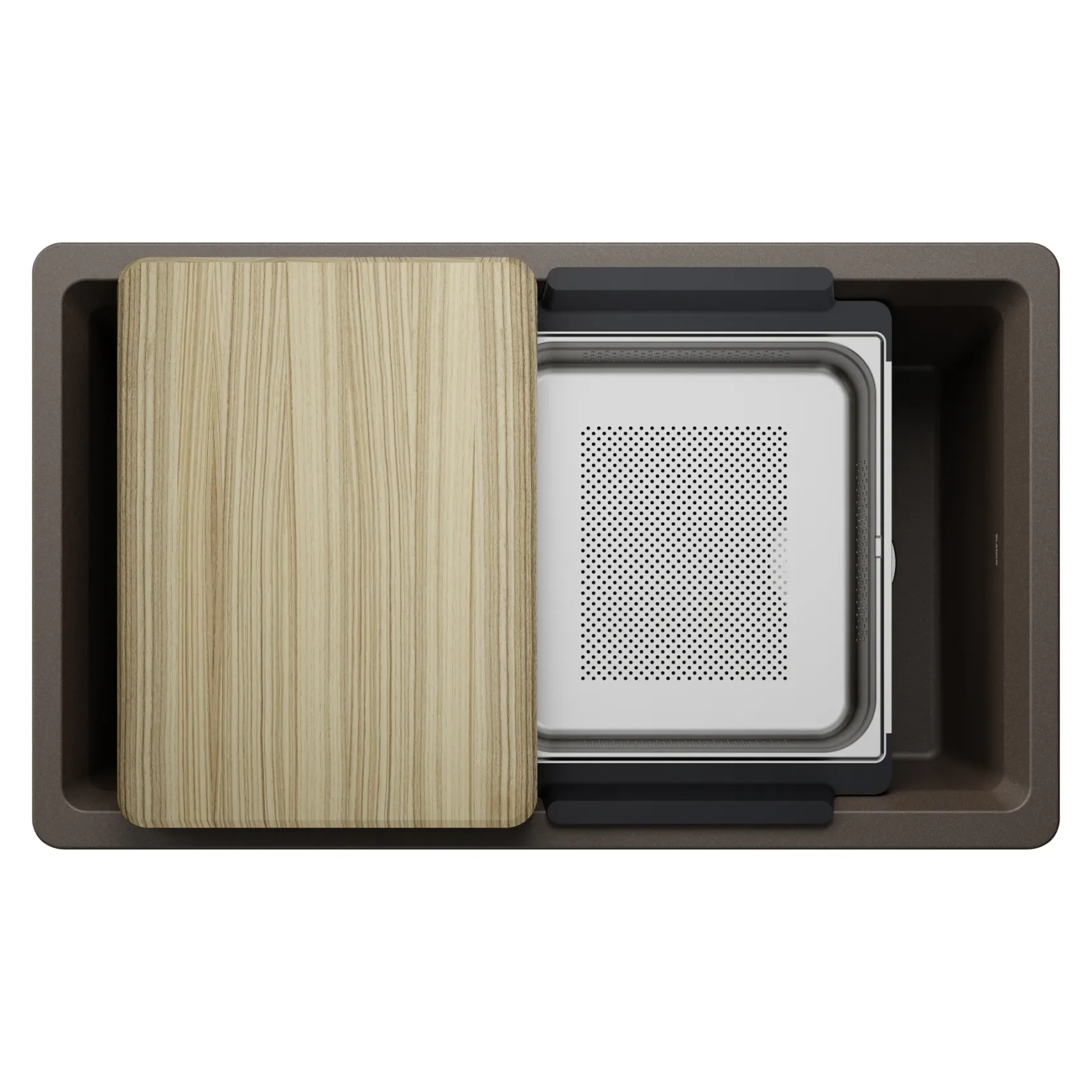 Blanco Inteos 33" Undermount Silgranit Workstation Kitchen Sink, Cafe, No Faucet Hole, 443316