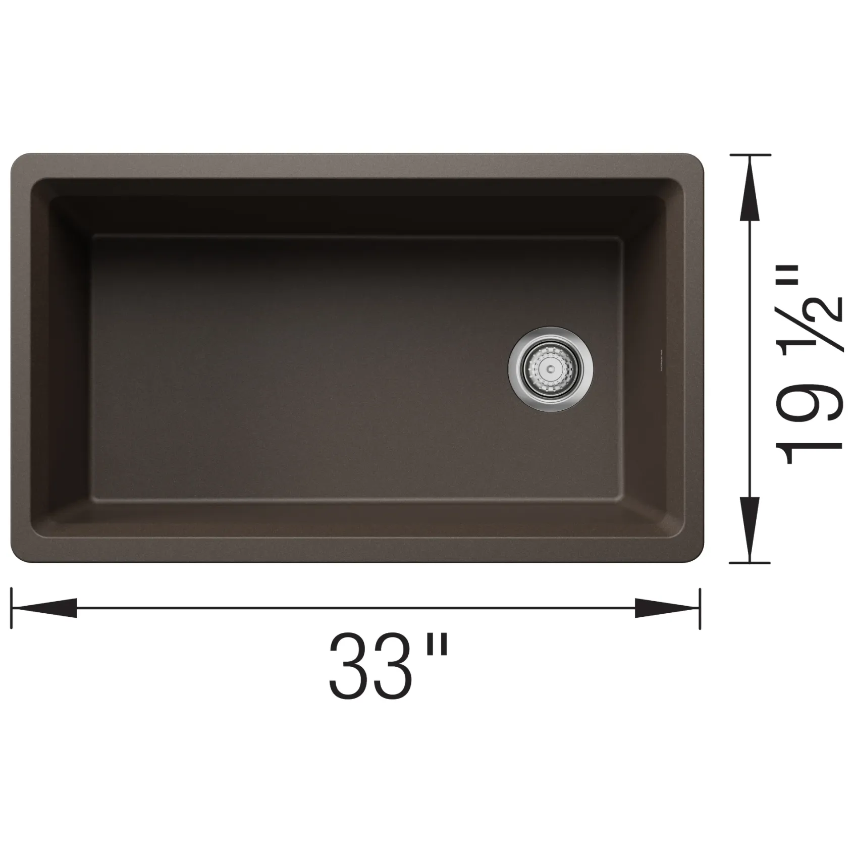 Blanco Inteos 33" Undermount Silgranit Workstation Kitchen Sink, Cafe, No Faucet Hole, 443316