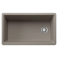 Blanco Inteos 33" Undermount Silgranit Workstation Kitchen Sink, Truffle, No Faucet Hole, 443315