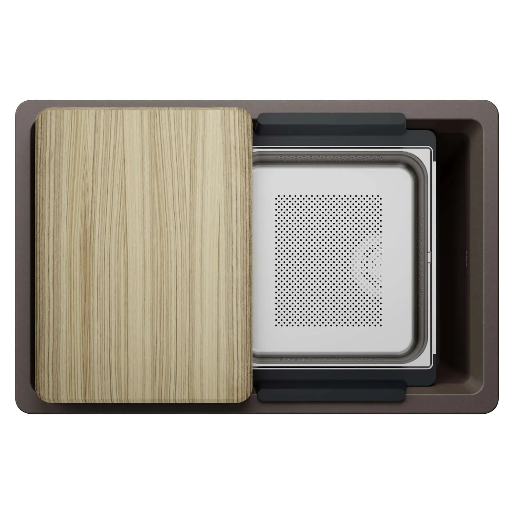Blanco Inteos 30" Undermount Silgranit Workstation Kitchen Sink, Cafe, No Faucet Hole, 443308