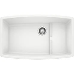 Blanco Performa 32" Undermount Granite Composite Kitchen Sink with Accessories, Silgranit, White, 440066