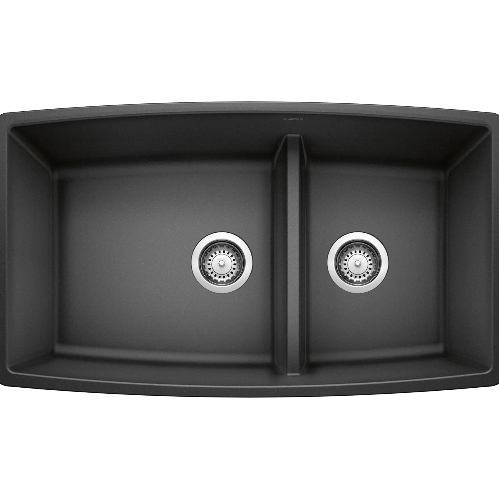 Blanco Performa 33" Undermount Granite Composite Kitchen Sink, Silgranit, 60/40 Double Bowl, Anthracite, 441312