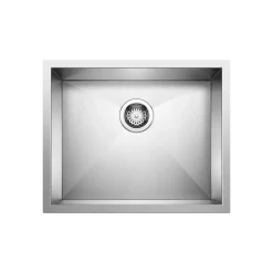 Blanco Precision 22" Undermount Stainless Steel Kitchen Sink, 18 Gauge, Satin Polish, 516210