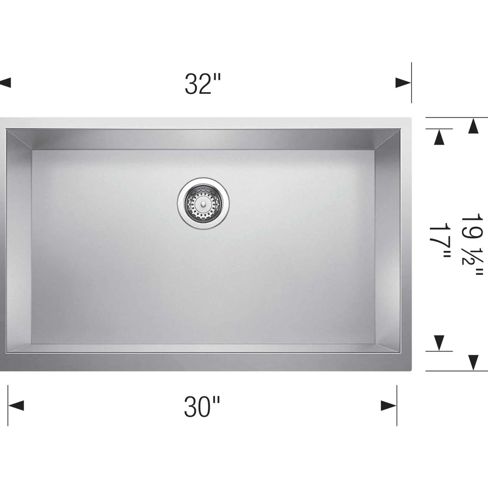 Blanco Precision 32" Undermount Stainless Steel Kitchen Sink, 18 Gauge, 513439