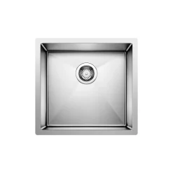 Blanco Precision 19" Undermount Stainless Steel Kitchen Sink, 18 Gauge, Satin Polish, 516224