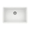 Blanco Precis 27" Undermount Granite Composite Kitchen Sink, Silgranit, White, 522429