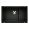 Blanco Precis 29" Undermount Granite Composite Kitchen Sink, Silgranit, Coal Black, 442934