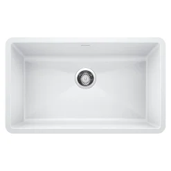 Blanco Precis 32" Undermount Granite Composite Kitchen Sink, Silgranit, White, 440150