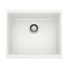 Blanco Precis 21" Undermount Granite Composite Kitchen Sink, Silgranit, White, 513426