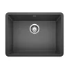 Blanco Precis 23" Undermount Granite Composite Kitchen Sink, Silgranit, Anthracite, 522258