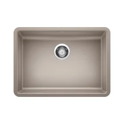 Blanco Precis 25" Undermount Granite Composite ADA Compliant Kitchen Sink, Silgranit, Truffle, 442540