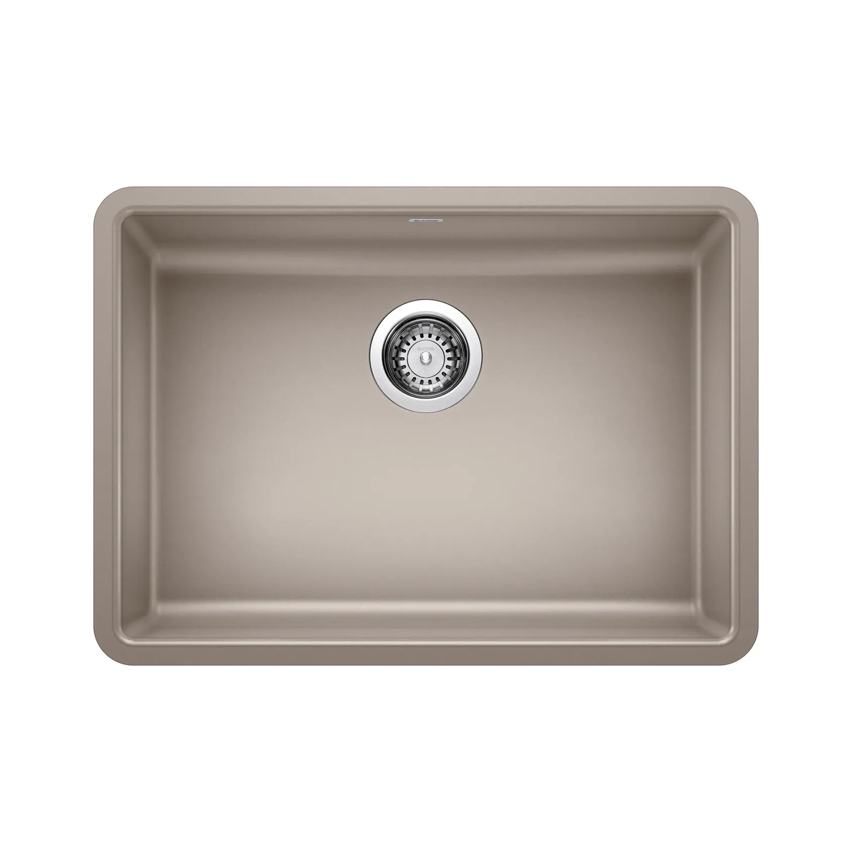 Blanco Precis 25" Undermount Granite Composite ADA Compliant Kitchen Sink, Silgranit, Truffle, 442540