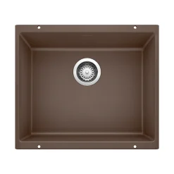 Blanco Precis 21" Undermount Granite Composite Kitchen Sink, Silgranit, Cafe, 515652