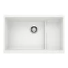 Blanco Precis 29" Undermount Granite Composite Kitchen Sink with Accessories, Silgranit, White, 519453