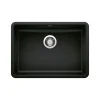 Blanco Precis 25" Undermount Granite Composite ADA Kitchen Sink, Silgranit, Coal Black, 442929
