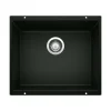 Blanco Precis 21" Undermount Granite Composite Kitchen Sink, Silgranit, Coal Black, 442933
