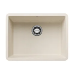 Blanco Precis 23" Undermount Silgranit Kitchen Sink, Soft White, No Faucet Hole, 527402