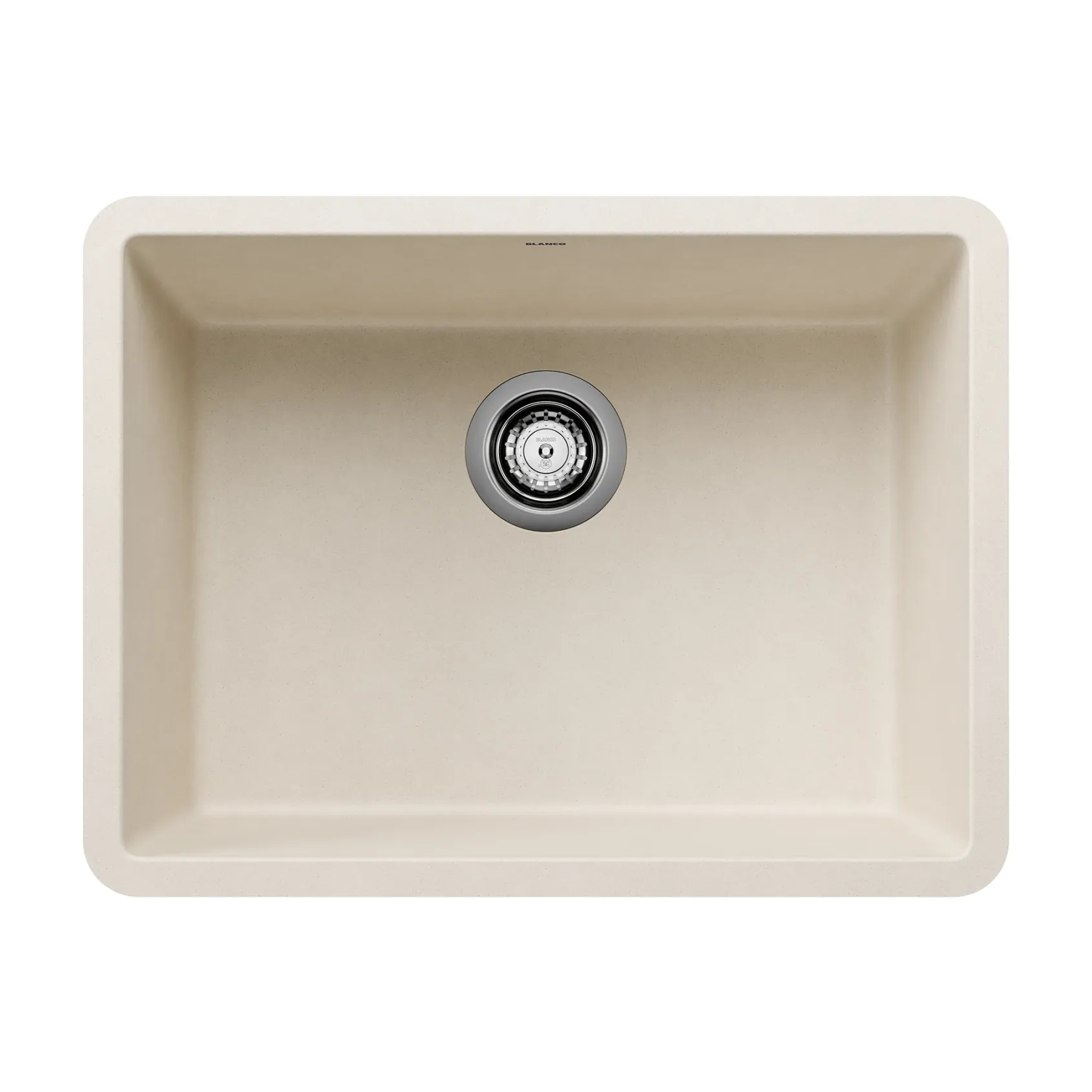 Blanco Precis 23" Undermount Silgranit Kitchen Sink, Soft White, No Faucet Hole, 527402
