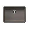 Blanco Precis 25" Undermount Silgranit Kitchen Sink, Volcano Gray, No Faucet Hole, 443119