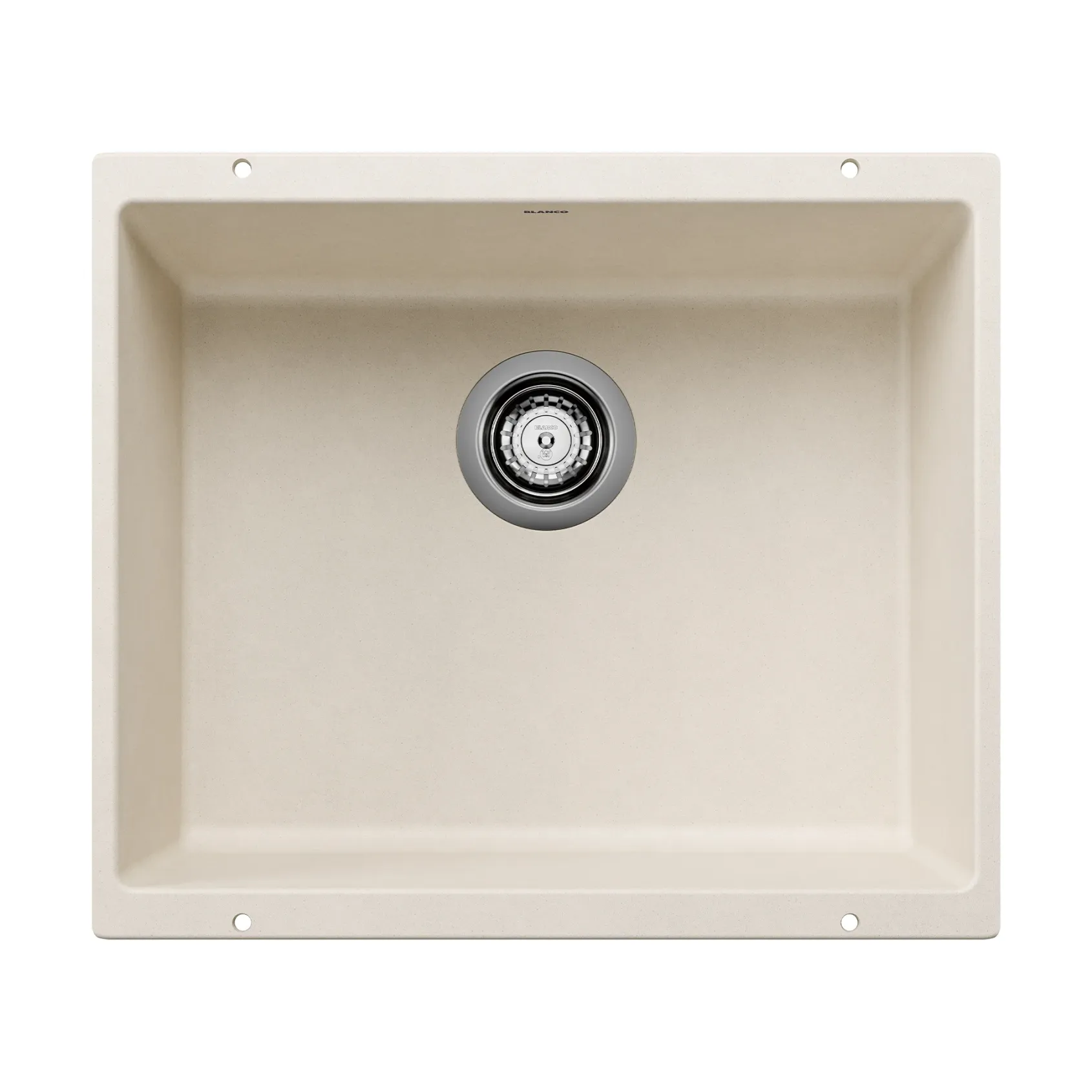 Blanco Precis 21" Undermount Silgranit Kitchen Sink, Soft White, No Faucet Hole, 527405