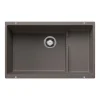 Blanco Precis 29" Undermount Silgranit Kitchen Sink, Volcano Gray, No Faucet Hole, 527415