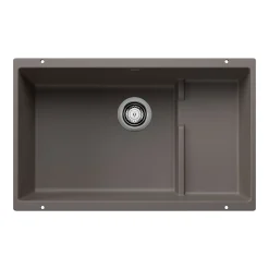 Blanco Precis 29" Undermount Silgranit Kitchen Sink, Volcano Gray, No Faucet Hole, 527415