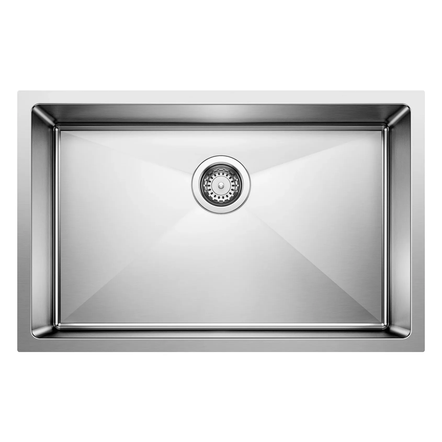 Blanco Quatrus 28" Undermount Stainless Steel Kitchen Sink, Satin Polish, 18 Gauge, No Faucet Hole, 443147