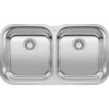Blanco Stellar 33" Undermount Stainless Steel Kitchen Sink, 50/50 Double Bowl, 18 Gauge, Brushed Finish, 441020