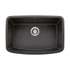 Blanco Valea 27" Undermount Granite Composite Kitchen Sink, Silgranit, Anthracite, 442552
