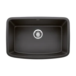 Blanco Valea 27" Undermount Granite Composite Kitchen Sink, Silgranit, Anthracite, 442552